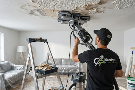 Water Damage Popcorn Repair